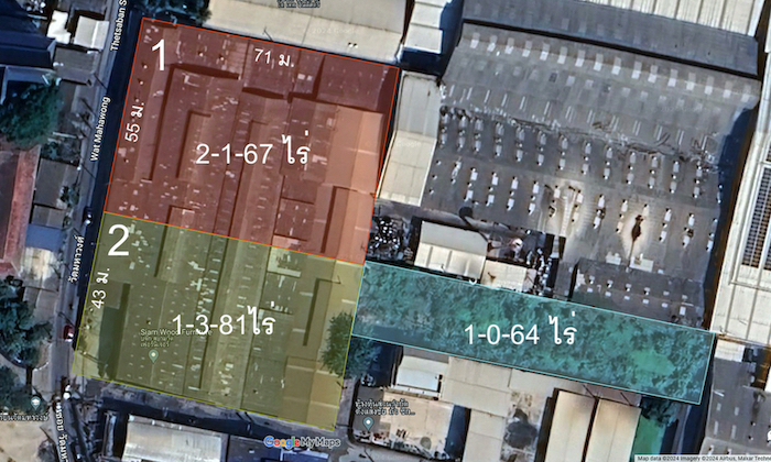 ที่ดินแบ่งขายพร้อมโรงงาน ติดถนนซอยวัดมหาวงษ์ พื้นที่สีม่วง ใกล้ตัวเมือง ทำโรงงานได้ หน้ากว้าง 96 เมตร ใกล้ถนนสุขุมวิท และ BTS สำโรง